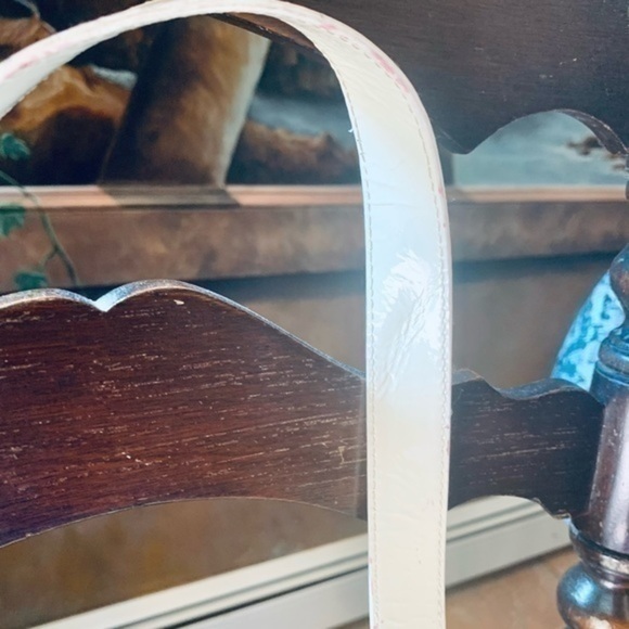 ✨🖤 Tory Burch Black and Cream Patent Leather Tote Bag Bookbag ✨🖤✨ - Picture 8 of 9